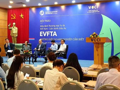 EVFTA đã chính thức có hiệu lực được gần 2 tháng, một số doanh nghiệp đã được hưởng những lợi ích đầu tiên từ Hiệp định này. (Ảnh: Thế Hải)