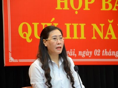 Bí thư Tỉnh ủy Quảng Ngãi Bùi Thị Quỳnh Vân