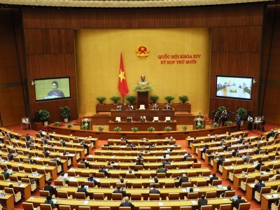 Trong phiên khai mạc, Quốc hội đã nghe các báo cáo kinh tế xã hội năm 2020 và dự kiến kế hoạch 5 năm tới. 