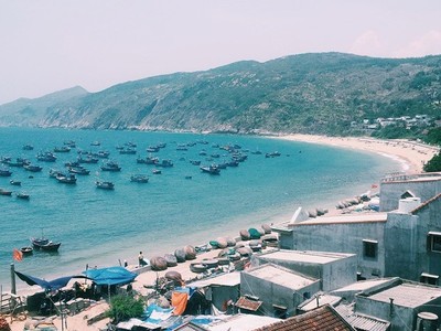 Một góc làng chài Nhơn Lý, thuộc TP Quy Nhơn