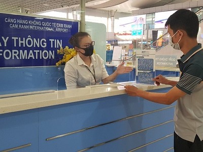 Từ ngày 16/11, Cảng hàng không quốc tế Cam Ranh dừng phát thanh thông tin chuyến bay tại ga nội địa