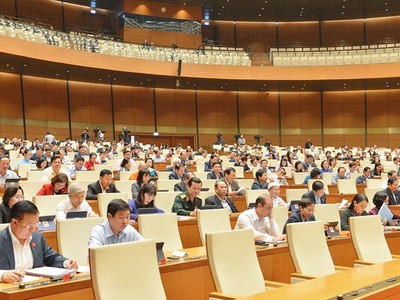 Một phiên họp toàn thể của Quốc hội khoá XIV.