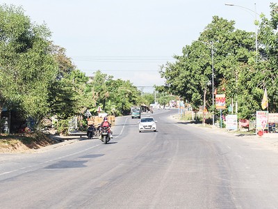 Đoạn đường thuộc tuyến Quốc lộ 9 đi cảng Cửa Việt (Ảnh: báo Quảng Trị).