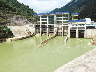 Dự án Thủy điện Bắc Mê (huyện Bắc Mê, tỉnh Hà Giang) do Vietrancimex là chủ đầu tư. Ảnh: S.T