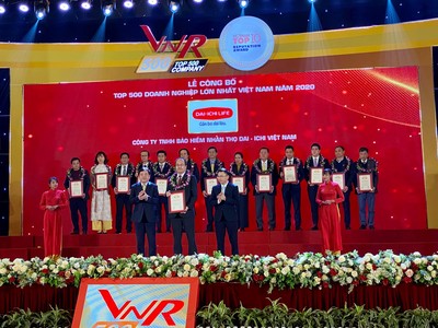 Dai-ichi Life Việt Nam được xếp hạng thứ 100 trong Top 500 Doanh nghiệp lớn nhất Việt Nam năm 2020