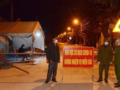 Xã Bình Dương, thị xã Đông Triều sẽ chính thức bị phong tỏa từ 12h ngày 29/1.