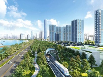 Phối cảnh tuyến metro số 5, Hà Nội đoạn Văn Cao - Ngọc Khánh - Láng - Hòa Lạc.