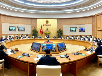 Phiên họp Chính phủ thường kỳ tháng 2/2021 (Ảnh: VGP)