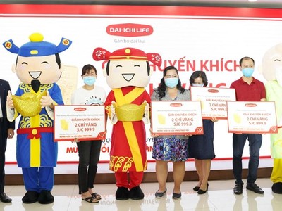 Dai-ichi Life Việt Nam tổ chức Lễ trao giải cho khách hàng trúng thưởng chương trình “Mừng tuổi 14 – Lộc Vàng trao tay”