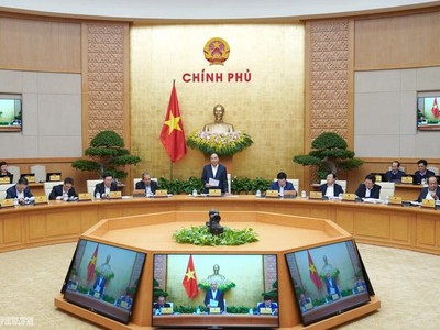 Một phiên họp thường kỳ của Chính phủ đương nhiệm.