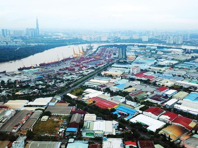 TP.HCM không có thêm khu công nghiệp mới trong 5 năm qua (Trong ảnh: Khu chế xuất Tân Thuận)