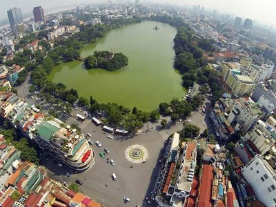 Một góc Hà Nội nhìn từ trên cao