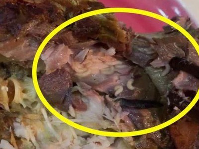 Khúc cá lúc nhúc giòi mà CleverFood bán cho khách hàng.