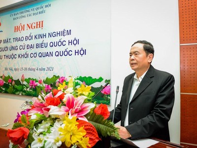 Phó chủ tịch Thường trực Quốc hội Trần Thanh Mẫn chia sẻ kinh nghiệm (Ảnh Quochoi.vn).