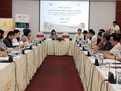 Gian hàng Việt trực tuyến” hứa hẹn sẽ là nơi chắp cánh cho thương hiệu Việt. Ảnh: Báo Công thương.