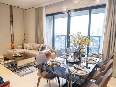 Một góc căn hộ mẫu tại dự án The Marq. Ảnh Việt Dũng