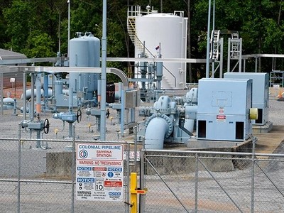 Một trạm vận chuyển nhiên liệu của Colonial Pipeline tại thành phố Smyrna, bang Georgia. Ảnh: AFP