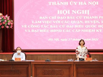 Phó Bí thư Thường trực Thành ủy Nguyễn Thị Tuyến phát biểu kết luận hội nghị