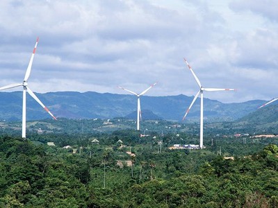 Một trong dự án điện gió đã vận hành tại huyện miền núi Hướng Hóa, tỉnh Quảng Trị