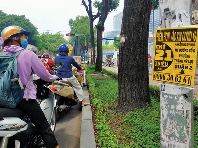 Chiêu quảng cáo bán nhà mùa dịch. Ảnh: Lê Toàn