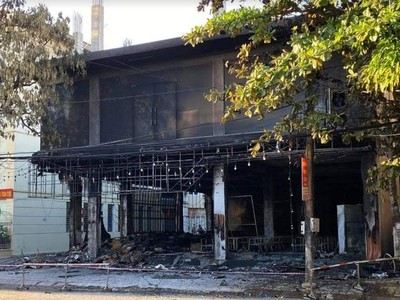 Hiện trường vụ cháy khiến 6 người tử vong tại Nghệ An