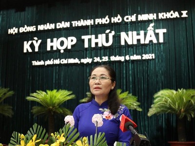 Bà Nguyễn Thị Lệ, Chủ tịch HĐND TP.HCM khóa X, nhiệm kỳ 2021 - 2026.