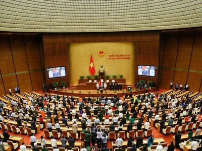 Một phiên họp toàn thể của Quốc hội khoá XIV.