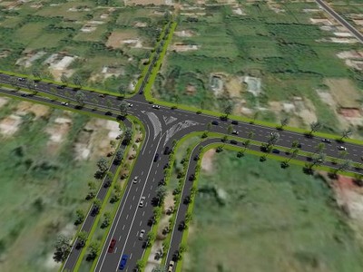 Phối cảnh cao tốc Bắc - Nam đoạn Cam Lâm - Vĩnh Hảo.