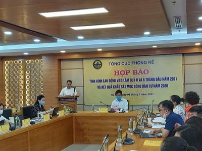 Tổng cục Thống kê họp báo công bố tình hình lao động, việc làm quý 2 và 6 tháng đầu năm 2021
