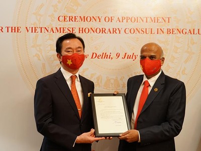 Ông Nama Subbiah Setty Srinivasa Murthy được bổ nhiệm làm Lãnh sự danh dự Việt Nam tại Bangalore, bang Karnataka, Ấn Độ.