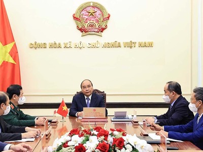 Hai nhà lãnh đạo nhất trí đánh giá hợp tác song phương trên các lĩnh vực, nhất là về kinh tế - thương mại, tiếp tục đạt kết quả tích cực. (Nguồn: TTXVN)