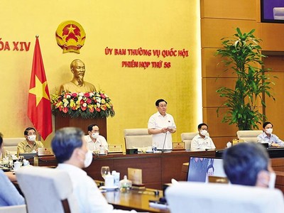 Phiên họp thứ 58 của Ủy ban Thường vụ Quốc hội. Ảnh: Duy Linh