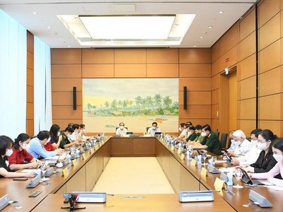 Trước khi thảo luận tại hội trường, Quốc hội đã thảo luận tại tổ về kinh tế, xã hội, ngân sách (Trong ảnh: phiên thảo luận của tổ 14 ).