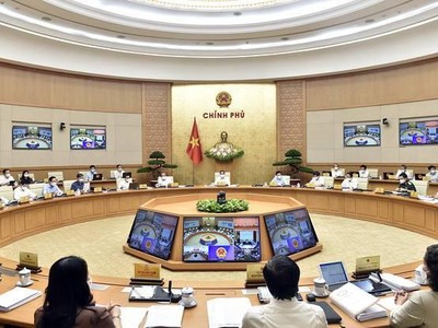 Một phiên họp của Chính phủ đương nhiệm.