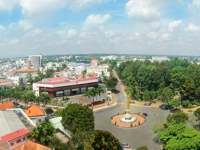 Một góc thành phố Long Xuyên, tỉnh An Giang. Ảnh: Hữu Trực