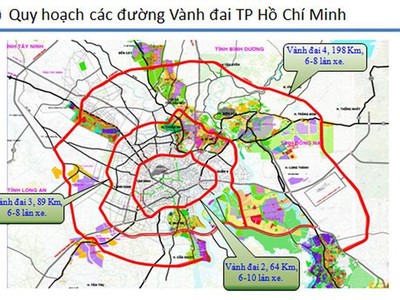 Tuyến Vành đai 3 Tp.HCM sẽ giải quyết các điểm nghẽn giao thông từ Tp.HCM đi Long An, Bình Dương, Đồng Nai.