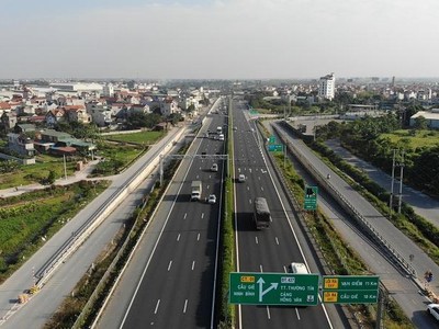 Một đoạn cao tốc Pháp Vân - Cầu Giẽ quy mô 4 làn xe được đưa vào khai thác từ năm 2018.