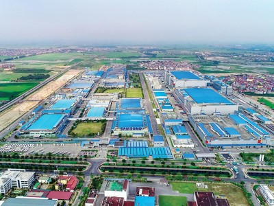 Nhiều dự án nhà ở “ăn theo” Nhà máy Samsung Thái Nguyên. Ảnh: Dũng Minh