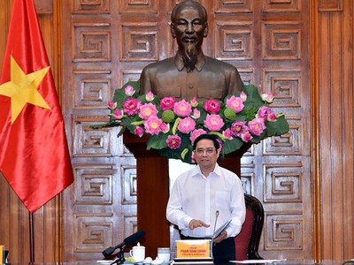 Thủ tướng Phạm Minh Chính chủ trì phiên họp Ban Chỉ đạo quốc gia phòng chống dịch bệnh Covid-19 chiều 25/8 (Ảnh Nhật Bắc)