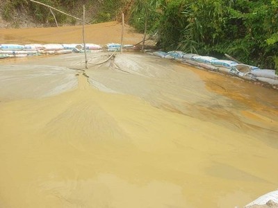 "Đại công trường" của "vàng tặc" tại mỏ vàng Bồng Miêu, xã Tam Lãnh, huyện Phú Ninh, tỉnh Quảng Nam. Ảnh: P.V