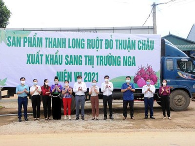 Doanh nghiệp Nga có nhu cầu nhập nhiều nông sản từ Việt Nam (Ảnh: Xuất khẩu thanh long sang Nga hôm 20/8/2021)