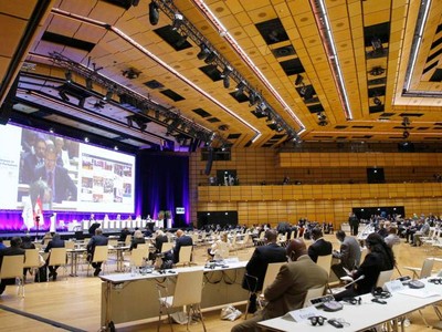 Phiên thảo luận của Hội nghị các Chủ tịch Quốc hội thế giới lần thứ 5 (Ảnh - TTXVN) 