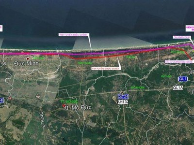 Quy hoạch tuyến ven biển Dung Quất-Sa Huỳnh đoạn từ TP Quảng Ngãi-Mộ Đức-Đức Phổ