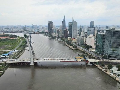 Cầu Thủ Thiêm 2 dự kiến sẽ được hoàn thành vào dịp 30/4/2022