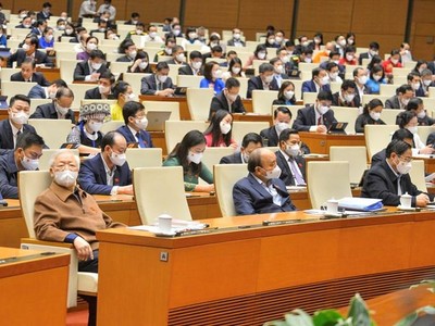 Phiên họp sáng 8/11 của Quốc hội.