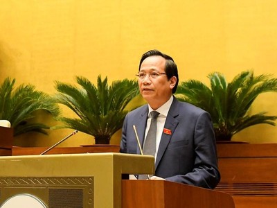 Bộ trưởng Bộ Lao động - Thương binh và Xã hội Đào Ngọc Dung tại phiên chất vấn chiều 10/11.