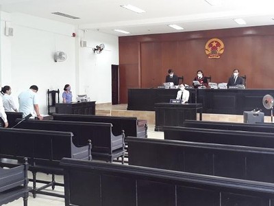 Toàn cảnh phiên xét xử ngày 16/11 tại Tòa án nhân dân quận 7, TP.HCM.