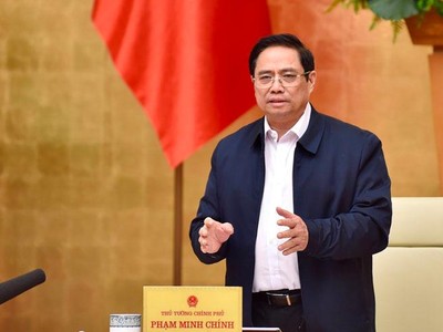 Thủ tướng Phạm Minh Chính chủ trì Phiên họp Chính phủ chuyên đề pháp luật ngày 18/11 (Ảnh: Nhật Bắc)