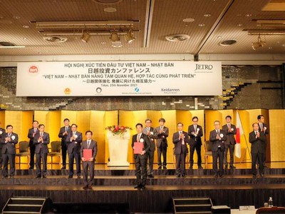 Lễ trao văn kiện Bản ghi nhớ về quyết định đầu tư trung tâm thương mại AEON MALL tại tỉnh Thừa Thiên Huế được diễn ra dưới dự chứng kiến của Chính Phủ Việt Nam và Chính Phủ Nhật Bản.