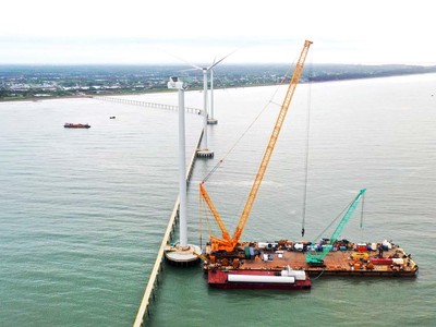 Các dự án điện gió đang tạo thêm nguồn lực phát triển kinh tế cho tỉnh Trà Vinh